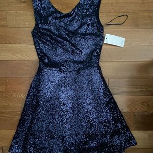 Navy Blue Tobi Sequin Party Dress